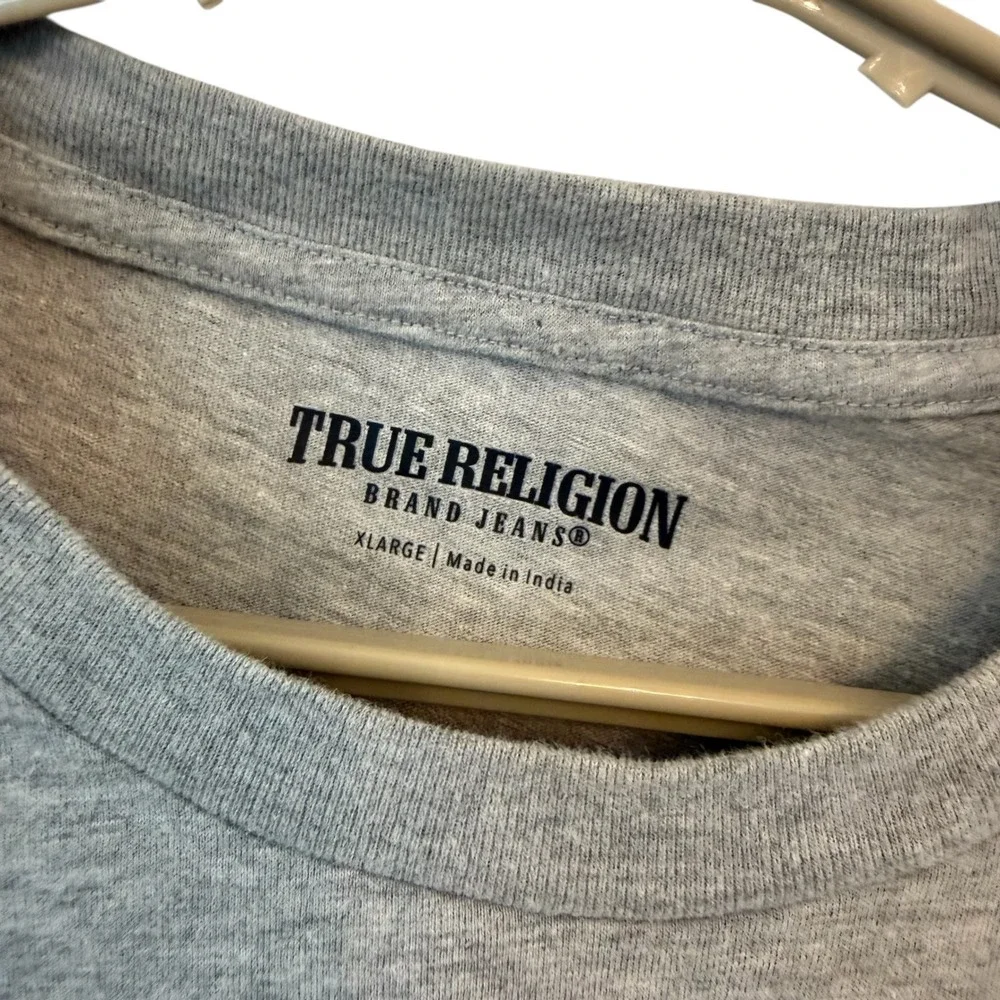 True Religion Men's Grey Crafted With Pride Graphic Tee T Shirt‎ XL